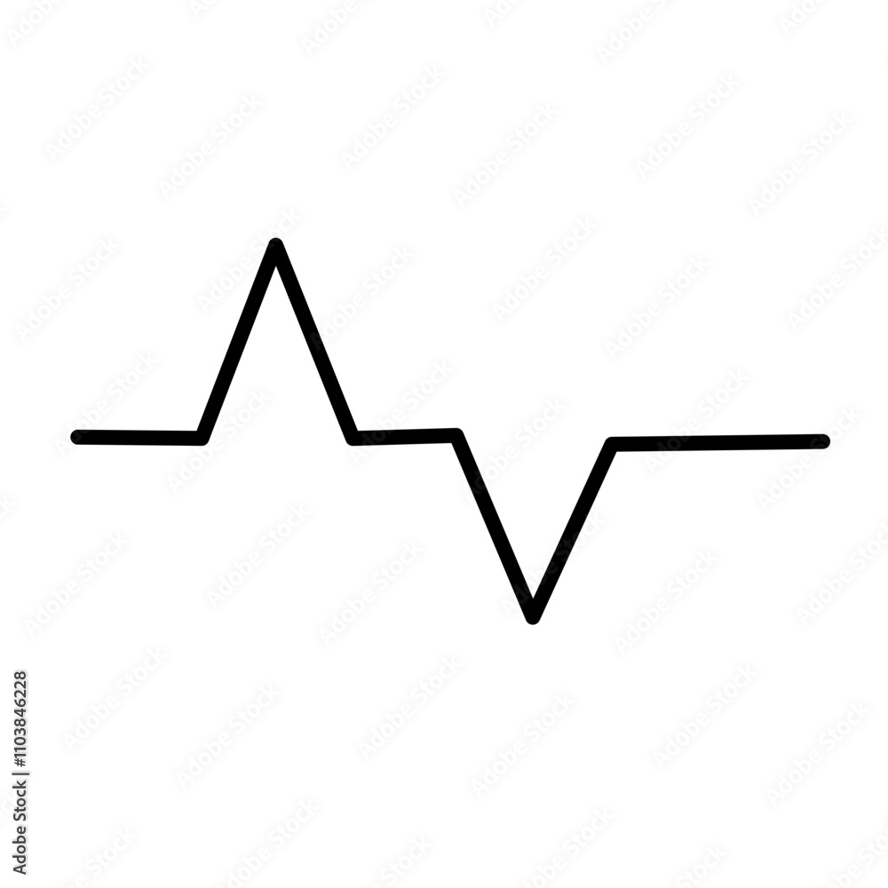 Heart beat line. Thin line vector of signs for infographic  logo  app development and website design. Heart rhythm 