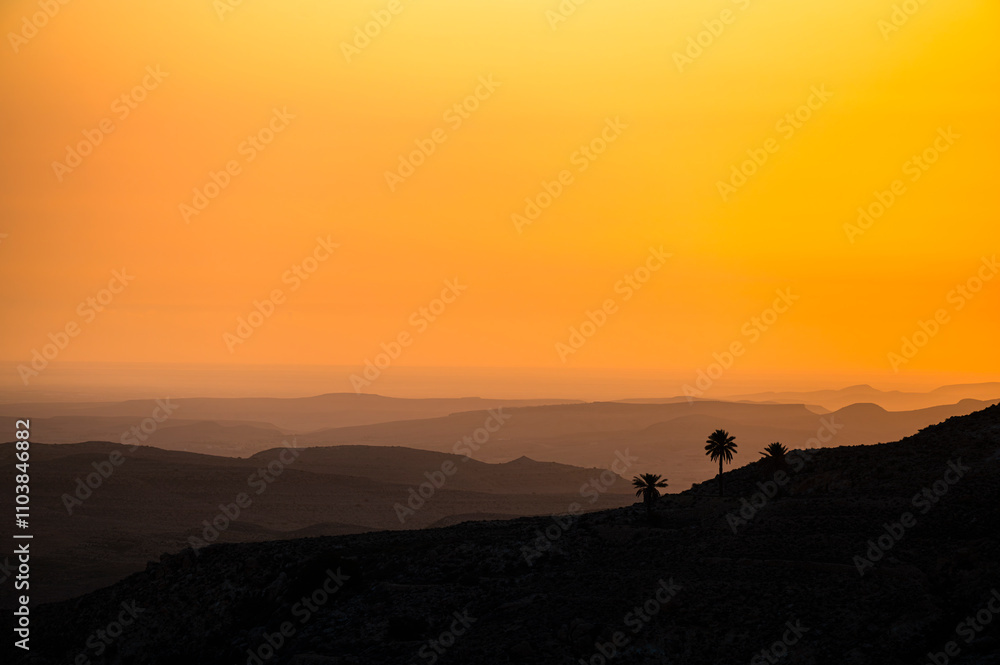 Landscape of the southern Tunisia between the villages of Matmata and Toujane. Landscape of the southern Tunisia between the villages of Matmata and Toujane.