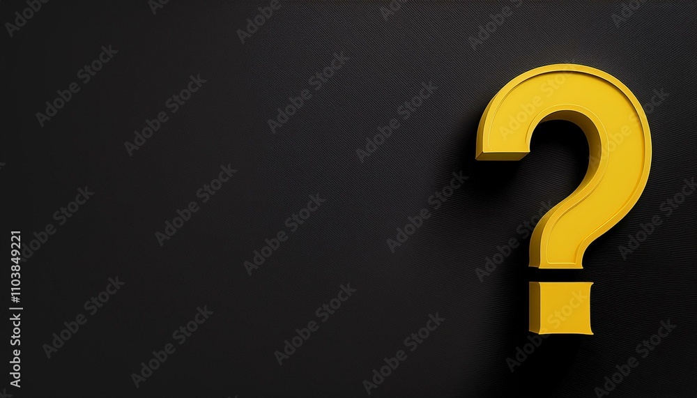 yellow question mark on a black background ask digital illustration art 3d faq copy space for text off-center yellow question mark on a black background ask digital illustration art 3d faq copy space for text off-center