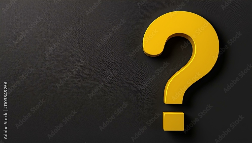 yellow question mark on a black background ask digital illustration art 3d faq copy space for text off-center yellow question mark on a black background ask digital illustration art 3d faq copy space for text off-center