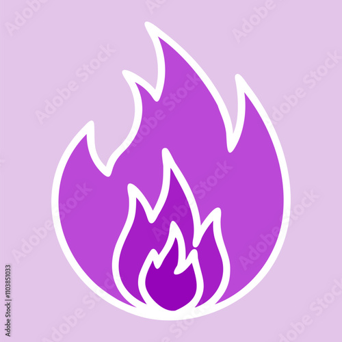 flame icon set vector isolated bright background