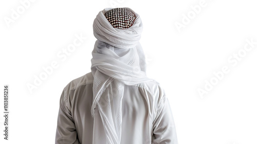 Man in White Thobe and Ghutra photo