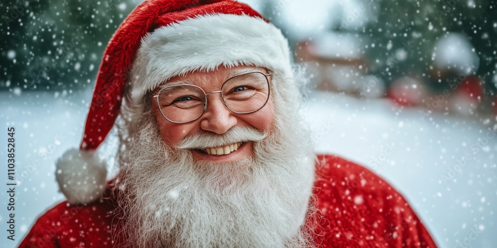portrait of happy smiling santa claus portrait of happy smiling santa claus
