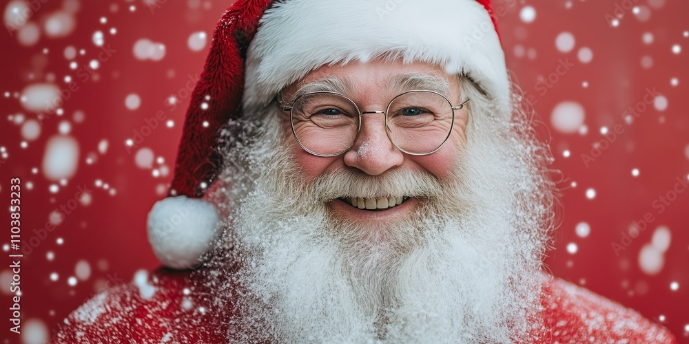 portrait of happy smiling santa claus portrait of happy smiling santa claus