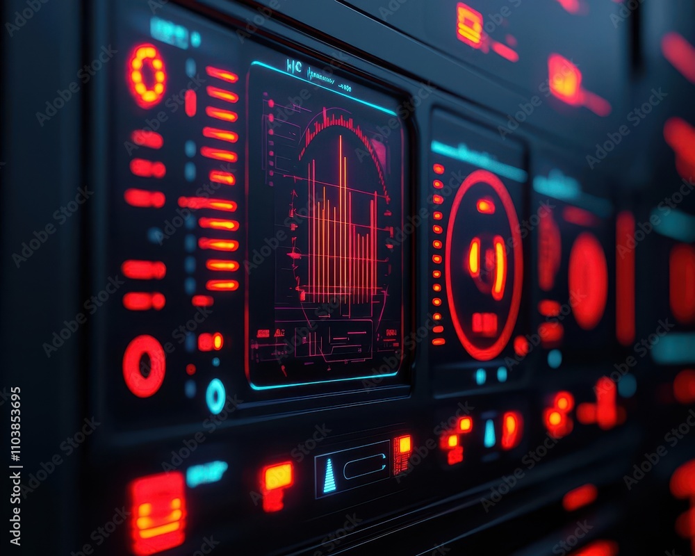 Smart data logger, futuristic lab device with glowing interface, 3D illustration Smart data logger, futuristic lab device with glowing interface, 3D illustration