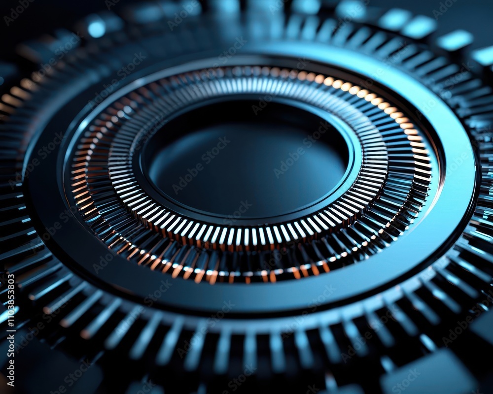 Highcapacity centrifuge rotor, sleek and modern design, 3D illustration Highcapacity centrifuge rotor, sleek and modern design, 3D illustration