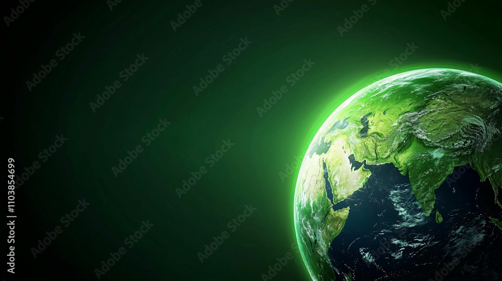 Global trade negotiations. Earth viewed from space with a green glow effect. Global trade negotiations. Earth viewed from space with a green glow effect.