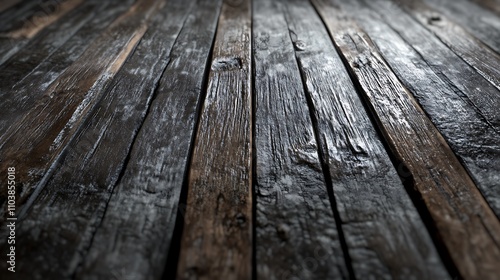 Dark, rustic wooden planks create a textured background.