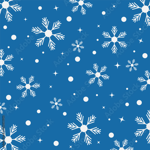 Seamless flat Christmas pattern of traditional decoration elements.