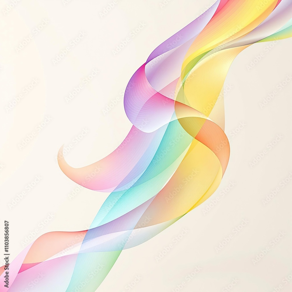 Bold ribbon in rainbow hues dancing gracefully, human rights campaign, pride celebration Bold ribbon in rainbow hues dancing gracefully, human rights campaign, pride celebration