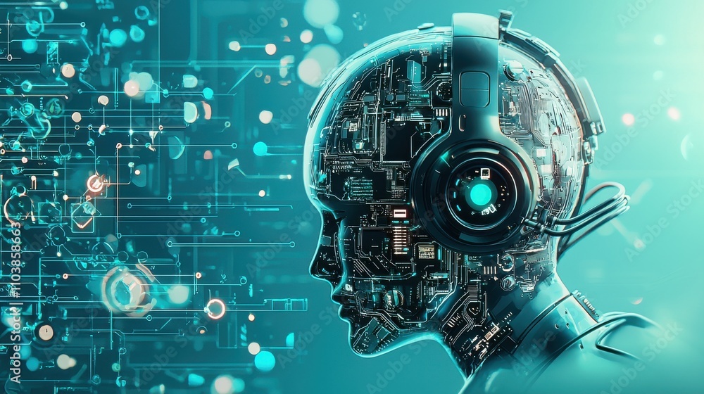 Exploring the future of wearable tech detailed shot of futuristic ear implants in a high-tech environment Exploring the future of wearable tech detailed shot of futuristic ear implants in a high-tech environment