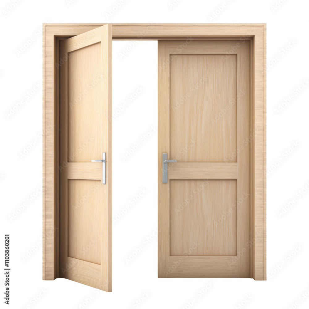 beige wood door pairs isolated on transparent background cutout beige wood door pairs isolated on transparent background cutout