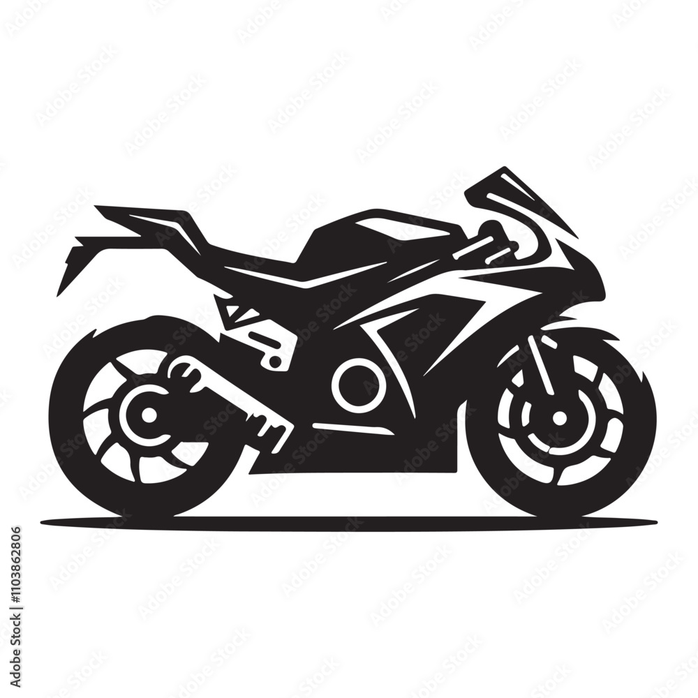 Creative Sports Bike Silhouette Icon for Digital Use Creative Sports Bike Silhouette Icon for Digital Use