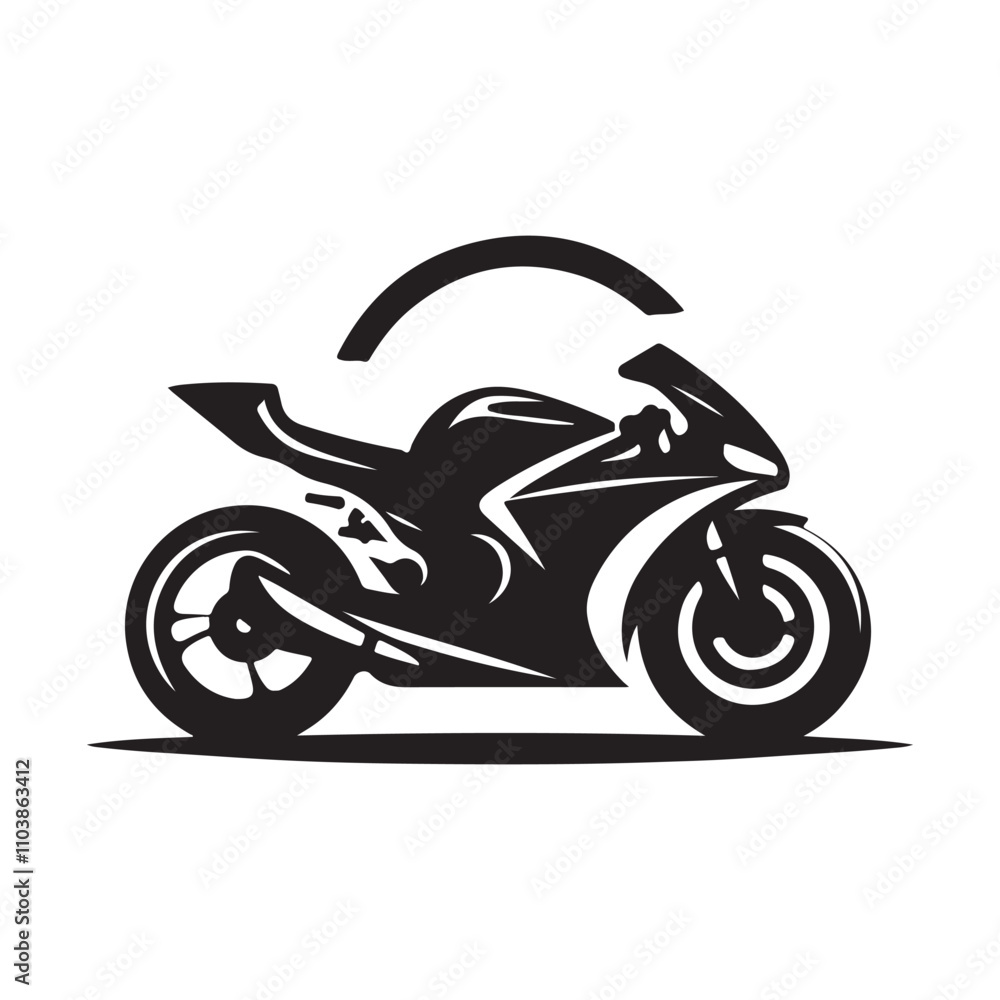 Abstract Motorbike Silhouette Vector for Racing Themes Abstract Motorbike Silhouette Vector for Racing Themes