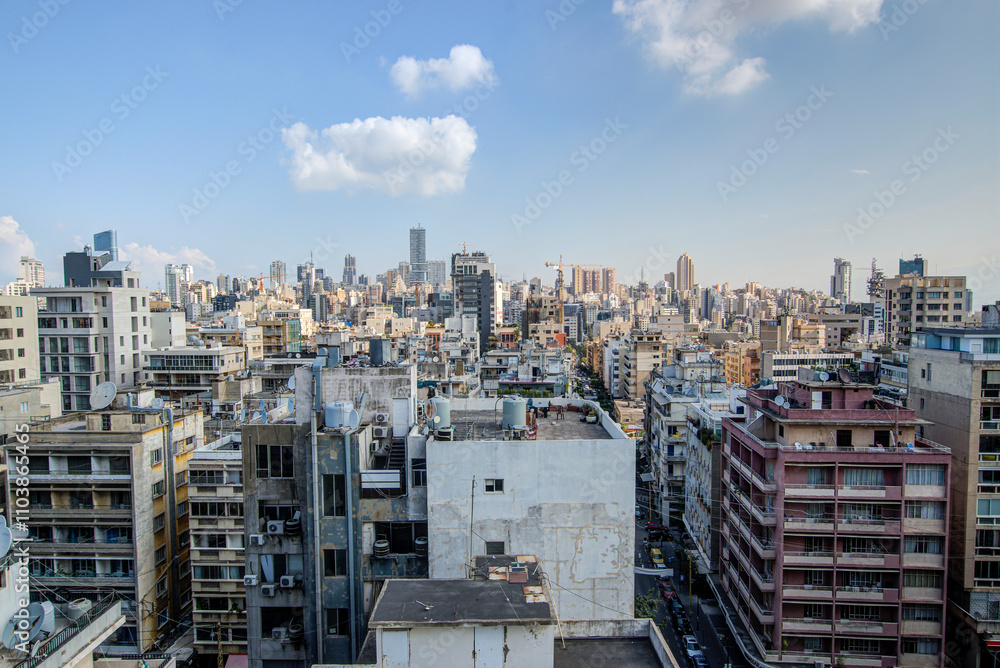 Fototapeta premium Beirut Capital Aerial View