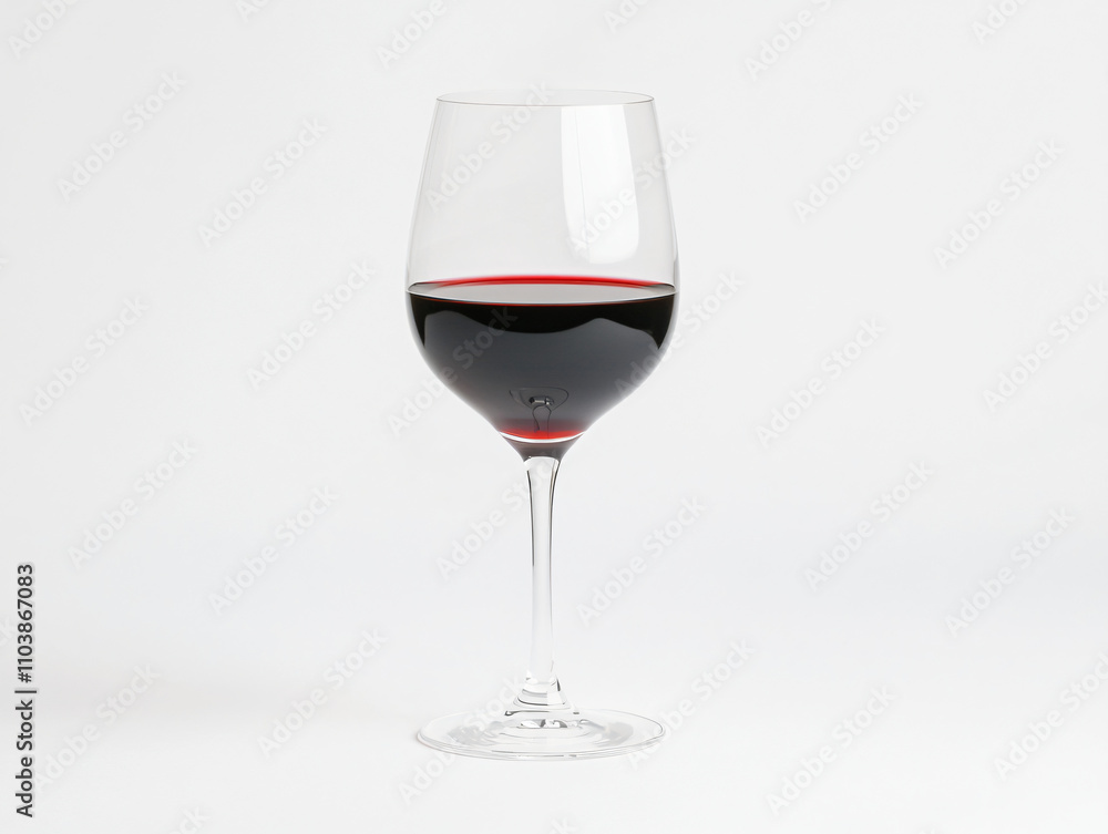 Elegant Glass of Red Wine with Reflections on Transparent Background Elegant Glass of Red Wine with Reflections on Transparent Background