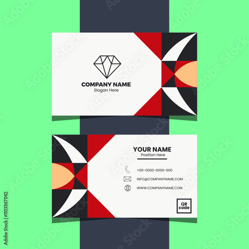 Elegant and Modern Geometric Business Card Design Template