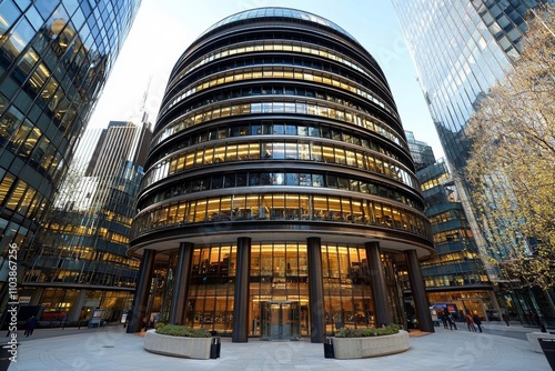 Corporate Building London, UK , isolated on white background,  , copy space, copy space for text,