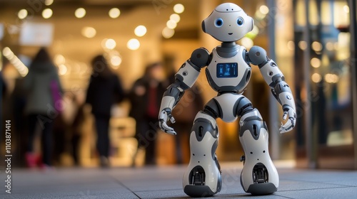 Wallpaper Mural Humanoid Robot with Advanced AI Sensors Torontodigital.ca