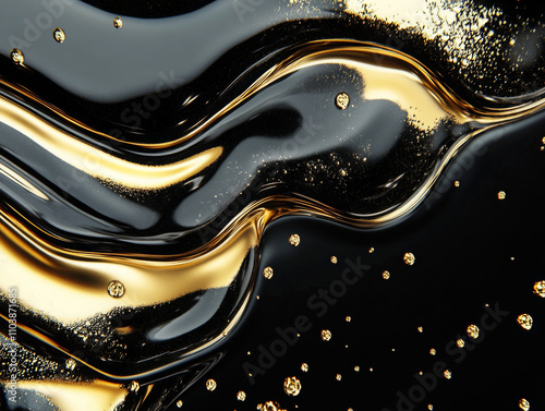 gold and black liquid abstract background wallpaper