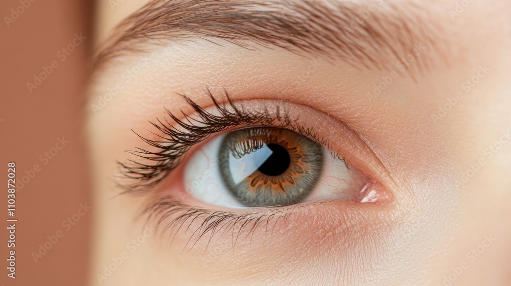 close-up of an irritated red eye neutral background in soft lighting close-up of an irritated red eye neutral background in soft lighting