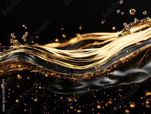 gold and black liquid abstract background wallpaper