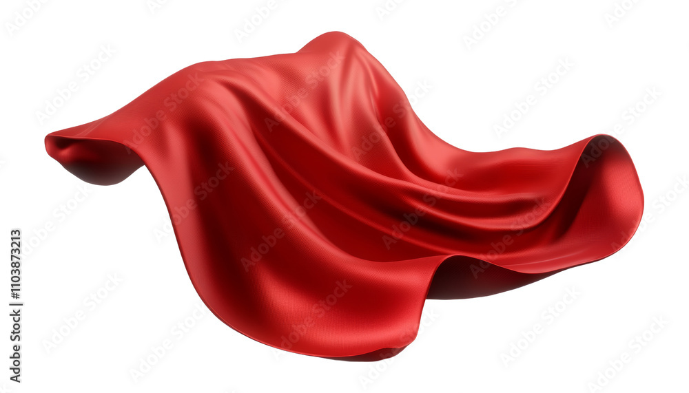 red fabric isolated on transparent background cutout red fabric isolated on transparent background cutout