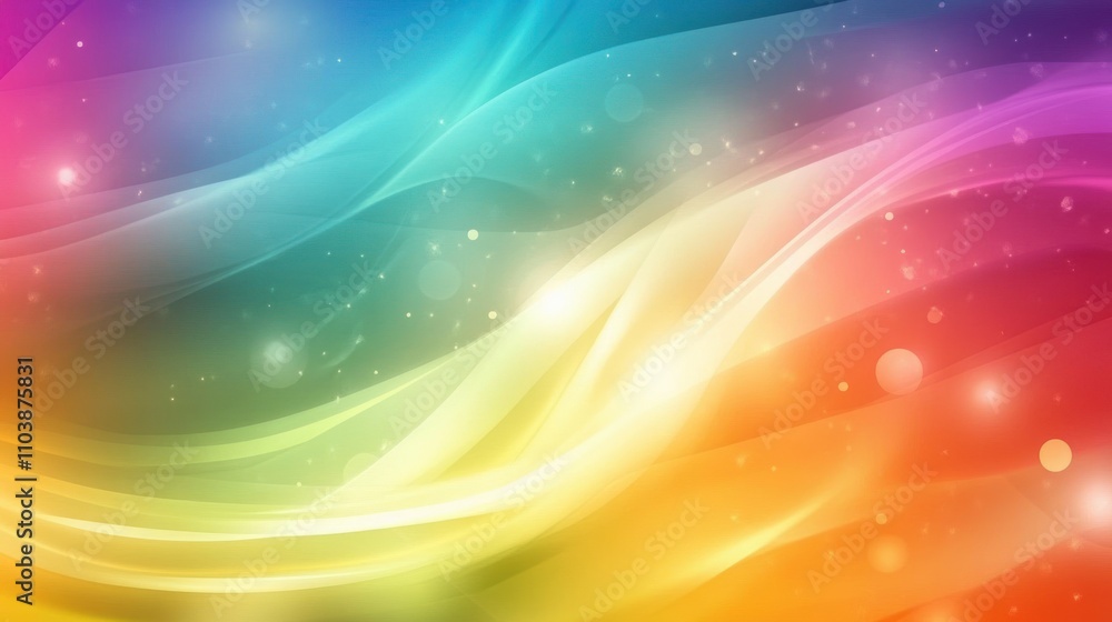 Abstract Colorful Waves Background With Glowing Lights Abstract Colorful Waves Background With Glowing Lights