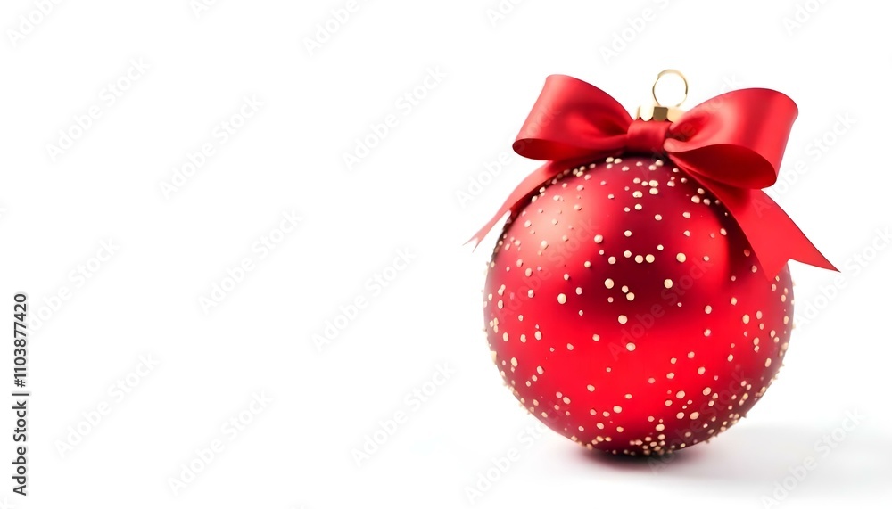 Beautiful red Christmas ball with a red bow isolated on a white background, New Year and Christmas. Art red Christmas ball with a beautiful bow and a golden pattern Christmas design Beautiful red Christmas ball with a red bow isolated on a white background, New Year and Christmas. Art red Christmas ball with a beautiful bow and a golden pattern Christmas design
