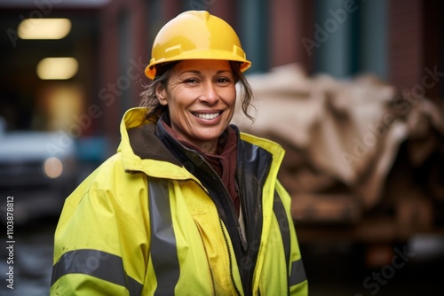 Portrait of a body positive middle aged female sanitation worker