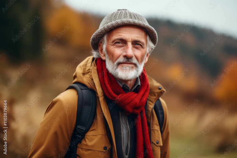 Portrait of a Active seniors on country walk Portrait of a Active seniors on country walk