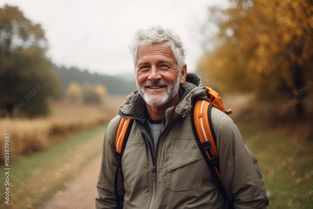 Portrait of a Active seniors on country walk Portrait of a Active seniors on country walk
