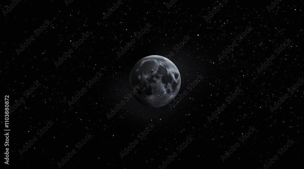 Dark mysterious night sky with stars and a full moon in the blackness , space, cosmic, stars, galaxy, night Dark mysterious night sky with stars and a full moon in the blackness , space, cosmic, stars, galaxy, night