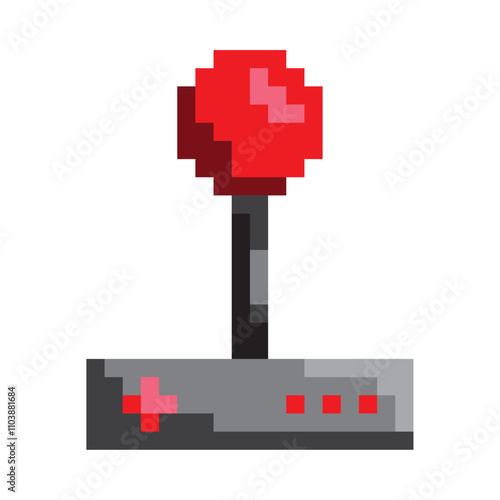 video game item pixelated joystick