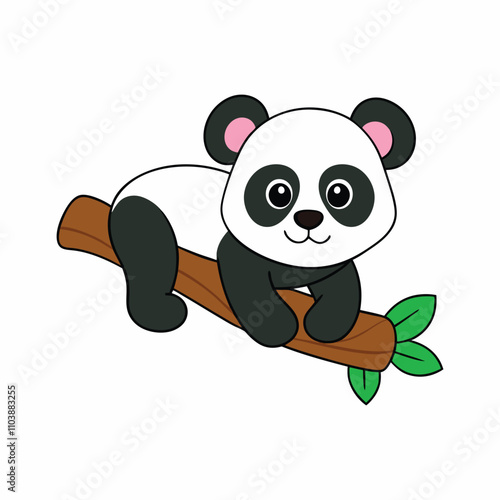 Panda vector illustration design on white background photo