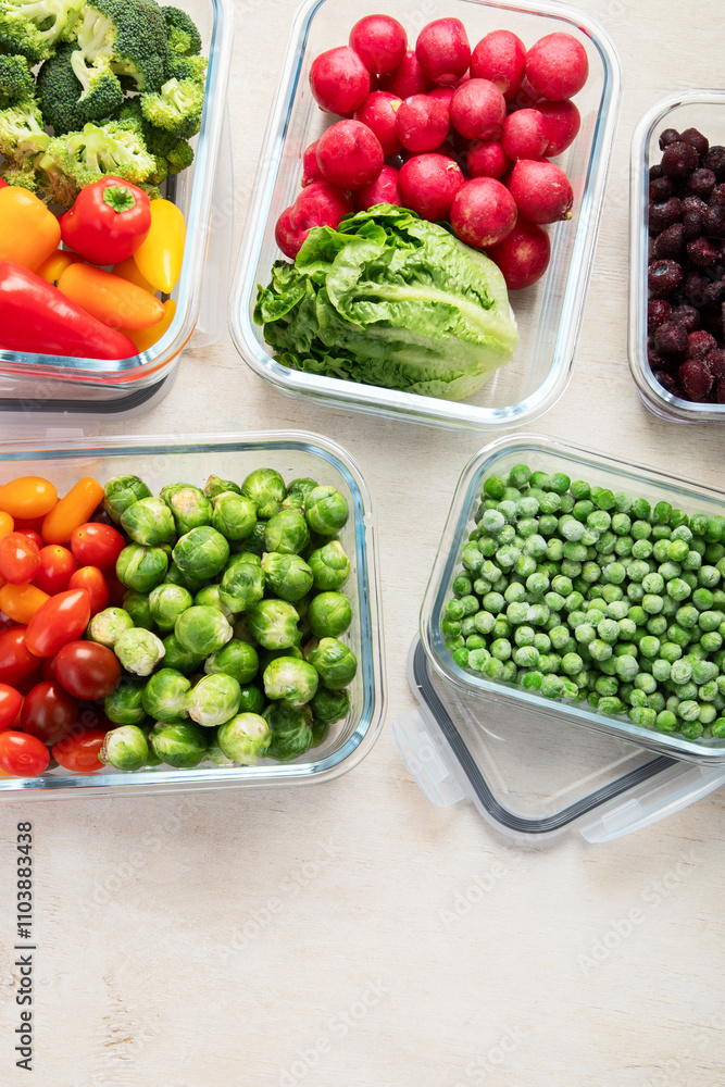 Boxes with fresh raw vegetables on table. Boxes with fresh raw vegetables on table.