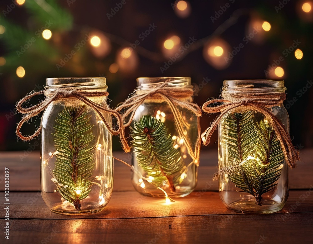 Cozy Evergreen Light Jars Cozy Evergreen Light Jars