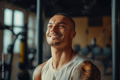 Fitness motivation gym portrait indoor close-up well-being