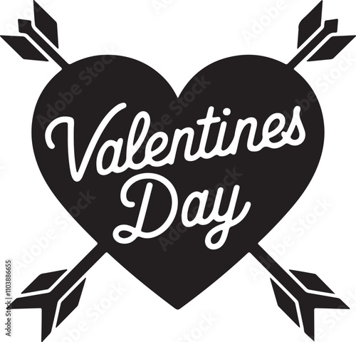  Valentines Day typography vector illustration. Romantic Template design for celebrating valentine's Day on 14 February.