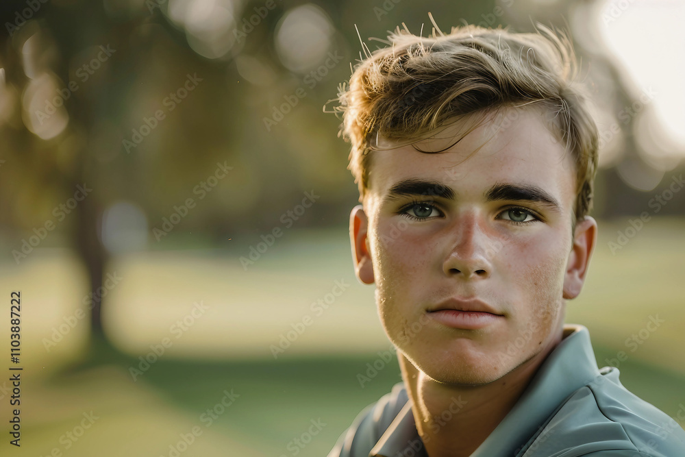 Generative AI Image of Golf Players Practicing in Golf Club Field Generative AI Image of Golf Players Practicing in Golf Club Field