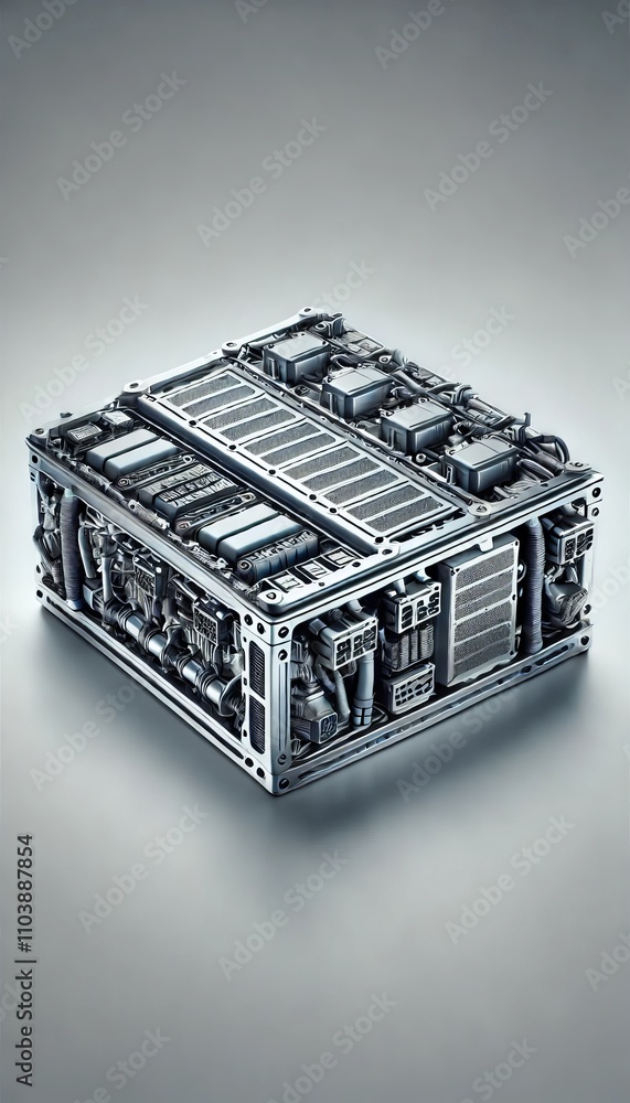 Fototapeta premium Futuristic Technology Advanced Engine Components Clean Energy Power Unit Innovative Machine Parts