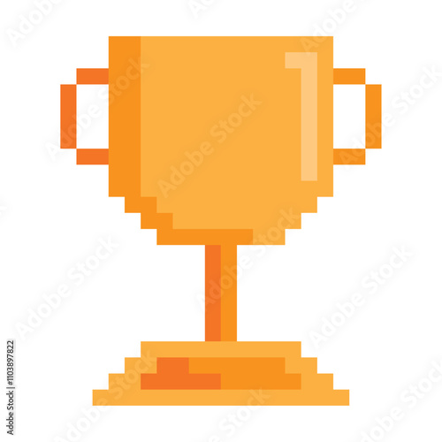 video game item pixelated trophy
