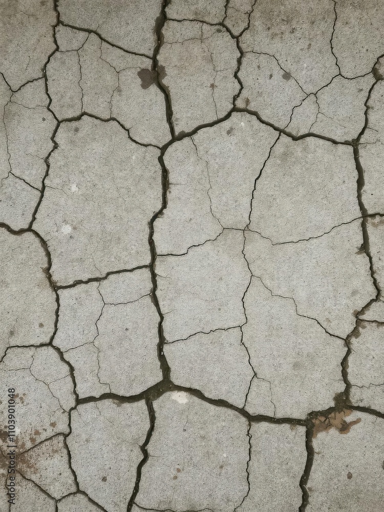 Cracked and weathered concrete surface with layers of grime and dirt, urban, polluted Cracked and weathered concrete surface with layers of grime and dirt, urban, polluted