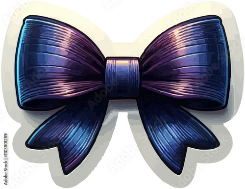 A  ribbon bow tie sticker