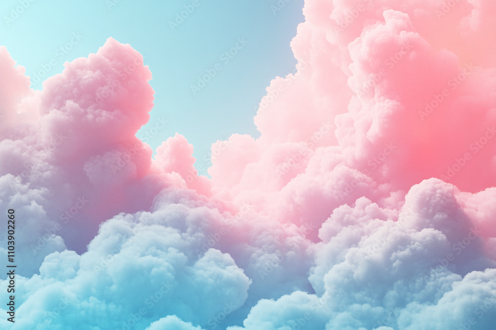 Dreamy cloudscape with subtle pink and blue gradient. Dreamy cloudscape with subtle pink and blue gradient.
