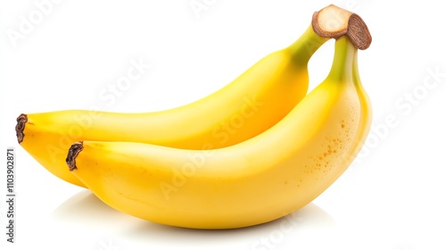 Fresh and ripe yellow bananas arranged elegantly, perfect for healthy eating concepts and vibrant fruit displays.