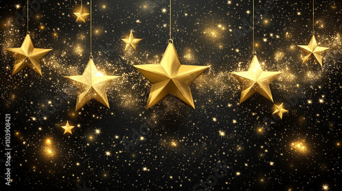 golden christmas star