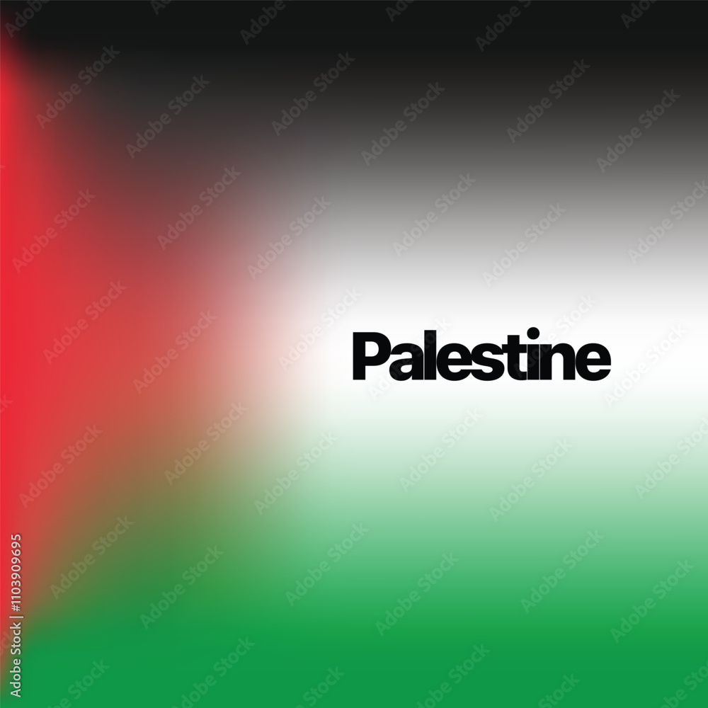 Palestine flag blurred background template Palestine flag blurred background template
