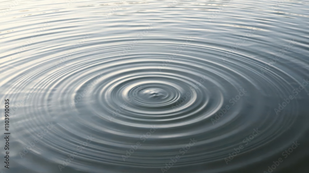 Ripple effect patterns on calm water surface, blue, ripple Ripple effect patterns on calm water surface, blue, ripple