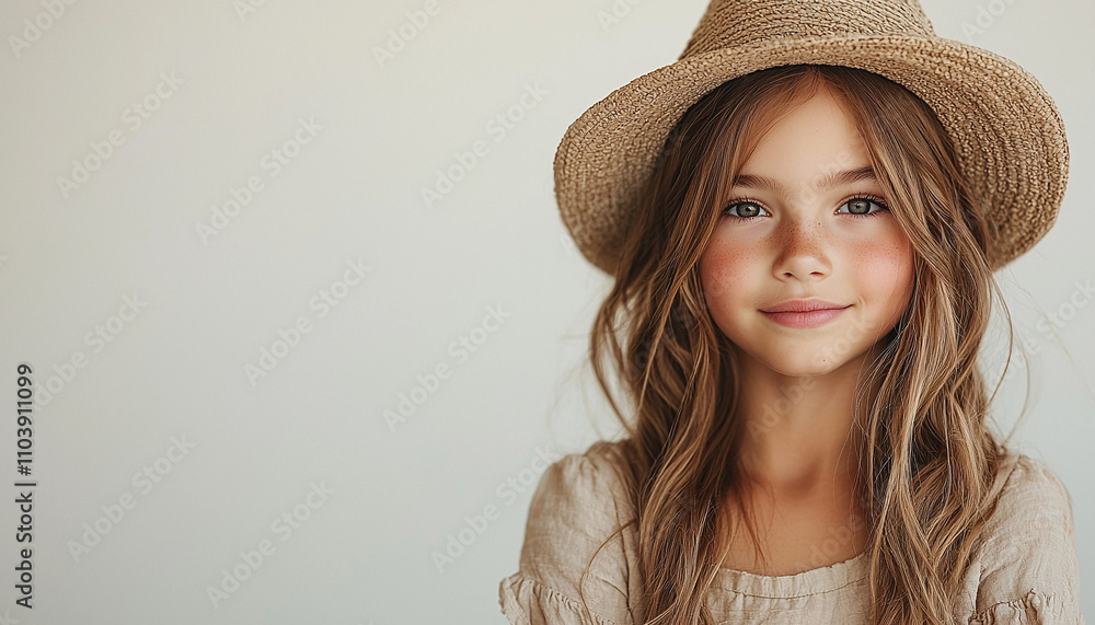 Smiling caucasian woman with long brown hair portrait generated by AI Smiling caucasian woman with long brown hair portrait generated by AI